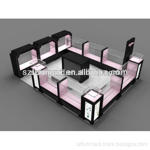New model Jewelry kiosk counter display design with jewelry showcase